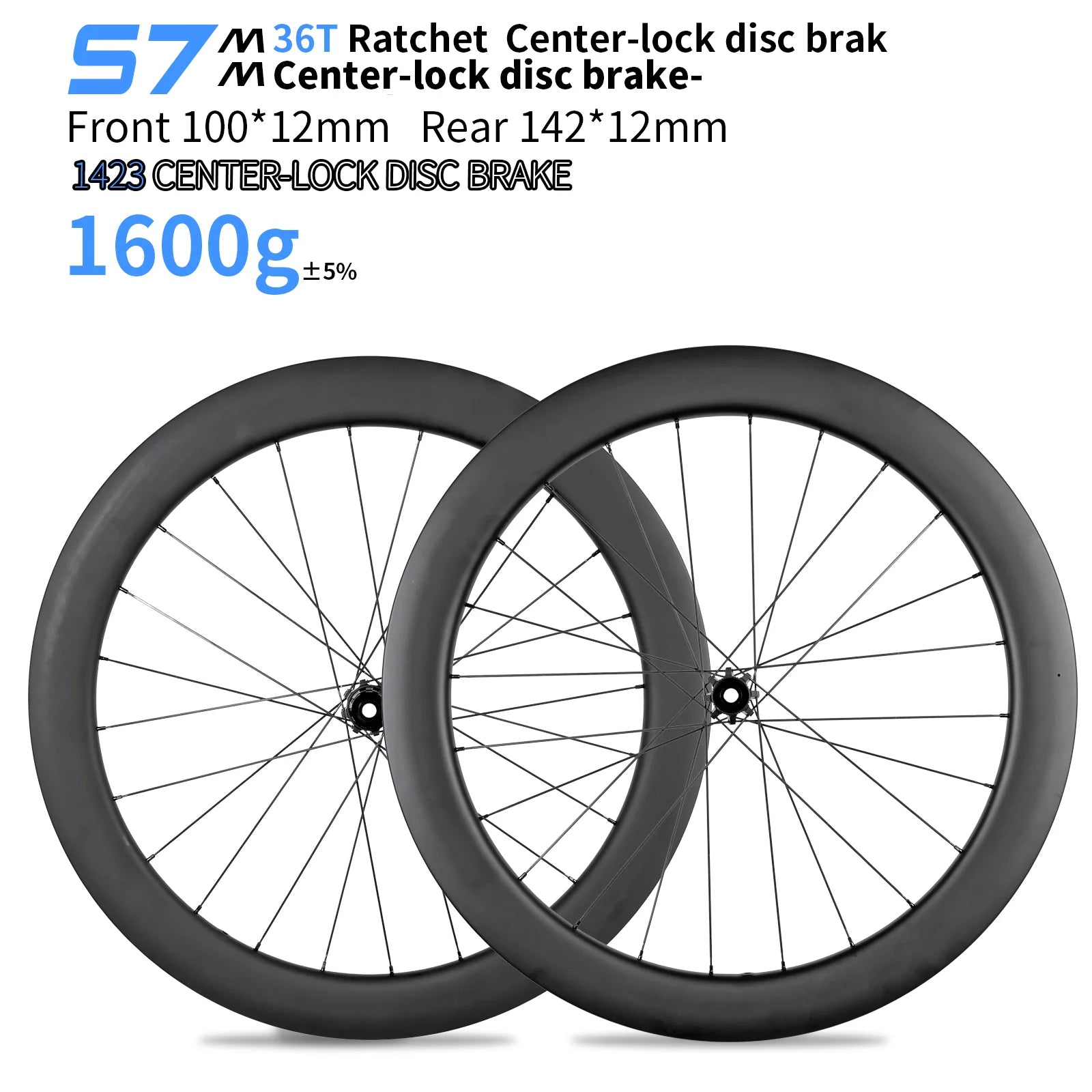 KORE No Logo 57mm Carbon Wheelset — 1600g