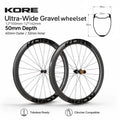 KORE TITAN 50mm Gravel Carbon Wheelset — 32mm Inner — 1325g