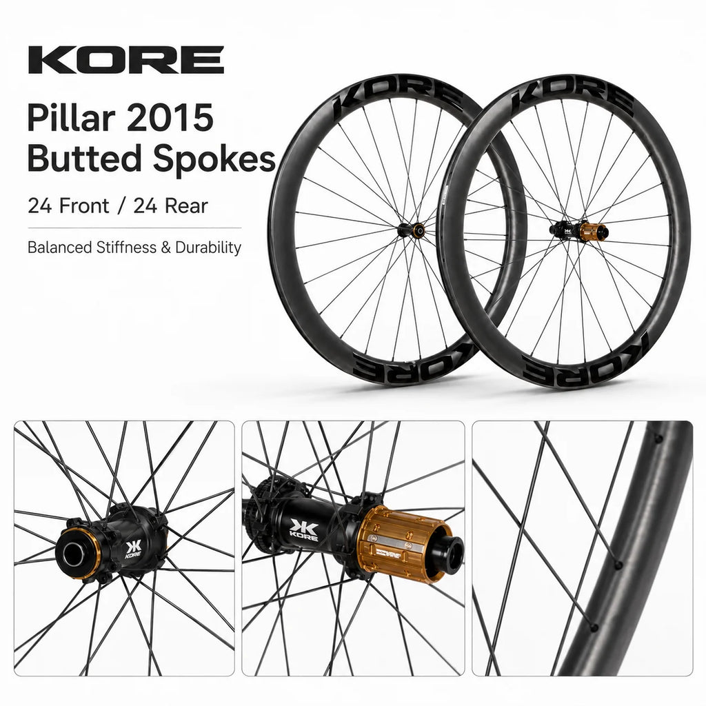 KORE TITAN 50mm Gravel Carbon Wheelset — 32mm Inner — 1325g